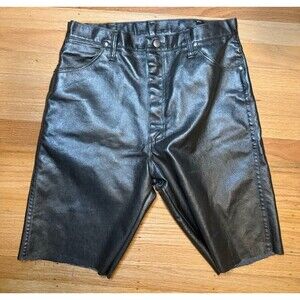 Vintage 90s Wrangler Shiny Wax Denim Silver Shorts 31" Waist Mens